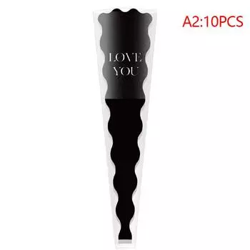 10 шт., упаковочная сумка для цветов с одними розовыми рукавами, упаковочные пакеты для букетов, прозрачные целлофановые обертки с цветами на День святого Валентина A2