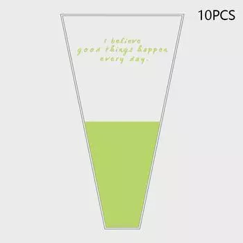 10 шт., упаковочная сумка для цветов с одними розовыми рукавами, упаковочные пакеты для букетов, прозрачные целлофановые обертки с цветами на День святого Валентина A5