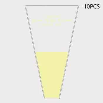 10 шт., упаковочная сумка для цветов с одними розовыми рукавами, упаковочные пакеты для букетов, прозрачные целлофановые обертки с цветами на День святого Валентина A6