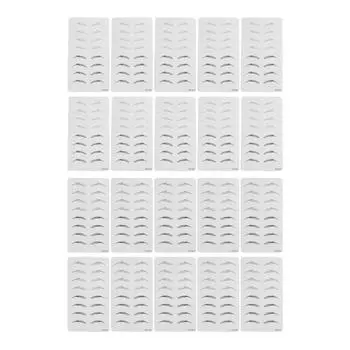 10 шт., утолщенная кожа для татуировки бровей, двухсторонние силиконовые безчернильные лыжи для микроблейдинга Style 2