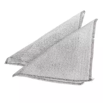 10 шт. утолщенная стальная проволочная салфетка для мытья посуды, не царапающая двухслойная железная микрофибра, сетка для мытья посуды, салфетки для мытья посуды, чистые инструменты