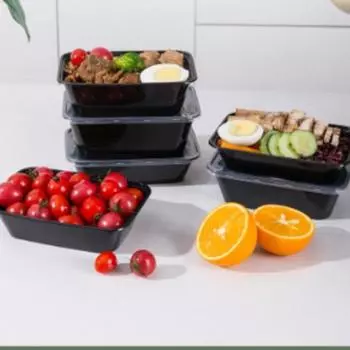 10 шт. утолщенных одноразовых коробок для еды, упаковка, коробка для еды, прямоугольный контейнер для хранения еды в микроволновой печи, посуда для еды на вынос