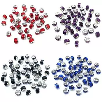 10 шт. ювелирные аксессуары, материал ручной работы, сделай сам, сплав, кристалл, ожерелье, браслет, бусины-проставки для изготовления сережек, изысканные свободные бусины, 9 мм, мода