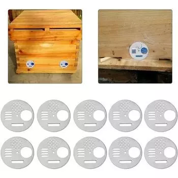 10 шт. Входные ворота для пчелиного улья Nuc Box — 2,6-дюймовые входные диски из нержавеющей стали Дверь для улья Nuc Пчелиные ящики — оборудование для пчеловодства Инструменты для улья