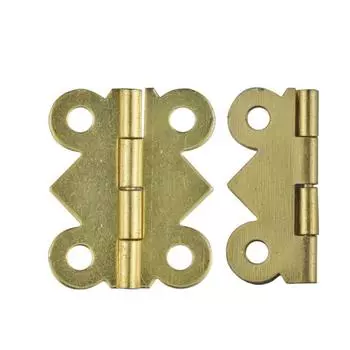 10 шт. Винтажная мебельная петля-бабочка, декоративная петля-бабочка для двери, петля для шкатулки для драгоценностей, мебельная 180 degrees-Gold