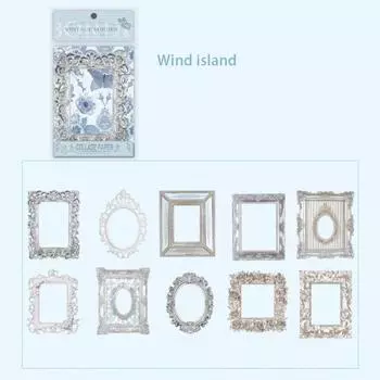 10 шт. Винтажная ретро-рамка для фотографий, квадратная ажурная рамка для фотографий, канцелярские принадлежности 5