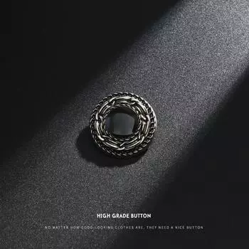 10 шт. Винтажные металлические пуговицы круглые для одежды шерстяное пальто тренчкот универсальные пуговицы куртка свитер металлические пуговицы Round & 18mm & 1 #Ancient Silver