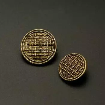 10 шт. Винтажные полосатые сетчатые металлические пуговицы для куртки, трикотажа, свитера, одежды, швейных принадлежностей, простые декоративные пуговицы 1.5cm 0.59inch бронзовый
