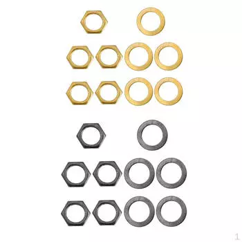 10 шт. Выходные гайки для бас-гитары, шайбы, золото и черный