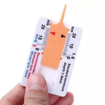 10 шт. Высокоточный глубиномер протектора шин Точная линейка толщины протектора Профессиональная Yellow-without keychain