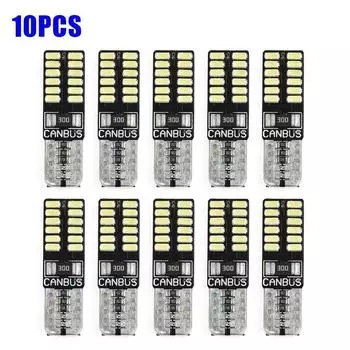 10 шт. W5W 3014 24LED автомобильные клиновидные габаритные огни стояночный свет для Volvo S80L XC90 C70 V40 V50 XC60 CHINA