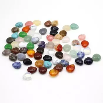 10 шт. в партии бусины из натурального камня каплевидной формы кристалл розовый кварц агат бирюза свободные бусины для изготовления ювелирных изделий DIY аксессуары для ожерелья 10x12x5 мм 10Pcs/White Turquoise