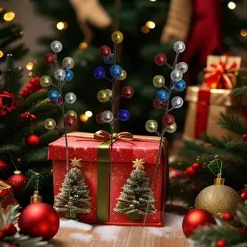 10 шт. в упаковке искусственные ягодные стебли ветки рождественские ягоды из искусственной пены ветки цветочные A