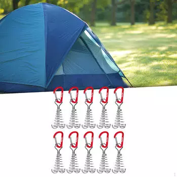 10 шт. в упаковке, колышки для крепления на палубе с зажимами для установки палатки, колышки из алюминиевого сплава красный