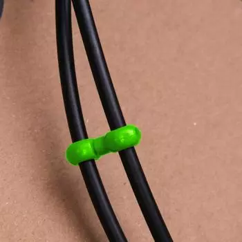 10 шт. велосипедный тормозной тросик S стиль зажимы направляющий крючок для шланга (зеленый) К