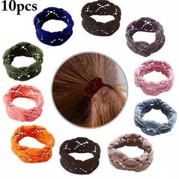 10 шт., веревка для волос, эластичная резинка для волос, держатель для хвоста, аксессуары для волос, повязка для волос для женщин, девочек, дам