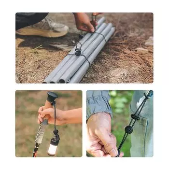 10 шт., веревка с пряжкой-держателем 7,0 г, 7,5-13,0 см, регулируемая