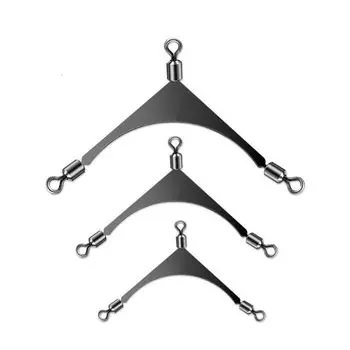 10 шт., вертлюг для рыбалки, соединитель для подвижной удочки, 3-ходовой, 3-ходовой, джиг-головка для рыбалки, летающая рыбалка 10PCS-10#