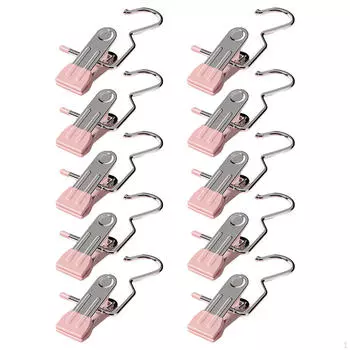 10 шт. вешалка для носков брюки портативная экономящая место нескользящая сушилка юбка для подвешивания чёрный