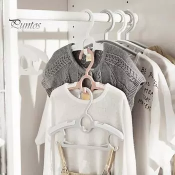 10 шт. вешалка для одежды Нескользящие вешалки для детского шкафа Компактная выдвижная вешалка для одежды для малышей для дома серый