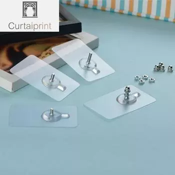 10 шт., вешалка для винтов без удара, немаркирующие наклейки с винтами, настенная картина из гипсокартона, подвесной комплект для картин, бесследная наклейка 6*6CM