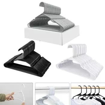 10 шт. вешалки для одежды гладкая поверхность без заусенцев нескользящая рифленая конструкция прочная несущая нагрузка сверхмощная белый