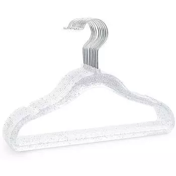 10 шт. вешалки для одежды пластиковые 40 см блестящие прозрачные хрустальные бесшовные вешалки для одежды для шкафа