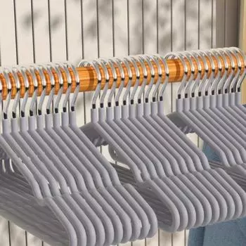 10 шт. вешалки пластиковая вешалка для рубашки, экономия места, подходит для стирки и ежедневного использования 10pcs белый