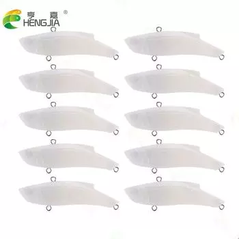 10 шт., вибрационная пустая приманка для тела, 9 см-28 г, неокрашенная VIB, прозрачная жесткая бионическая приманка, снасти для морской рыбалки, рыбная приманка