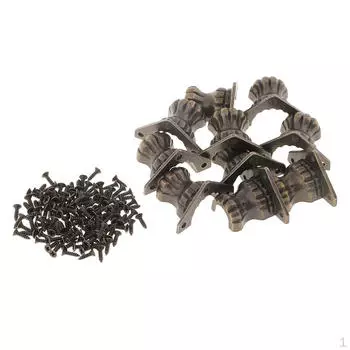 10 шт. винтажная деревянная коробка на ножках с винтами, деревянный альбом для домашней мебели