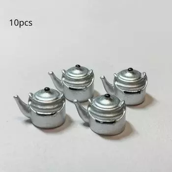 10 шт. винтажных миниатюрных подвесок в виде чайника для самостоятельного изготовления ювелирных изделий – аксессуары в стиле ретро для бутылок с водой, идеально подходят для сережек, подвесок и кукольного домика