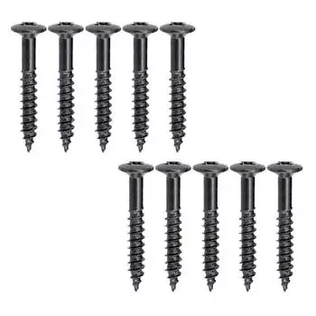 10 шт. винтов для крепления рамки звукоснимателя из нержавеющей стали, крепежный винт для электрогитары, простая установка чёрный