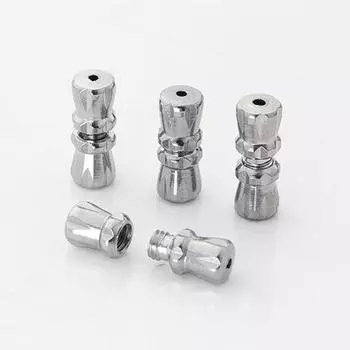 10 шт., винтовые застежки, длина 4,33 дюйма, серебряный цвет, винтовая застежка для DIY, ожерелье, браслет, изготовление ювелирных изделий