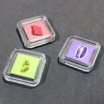 10 шт. витрина DIY монетница модные коробки для хранения квадратные прозрачные карты коллекция протектор контейнеры 50*50mm