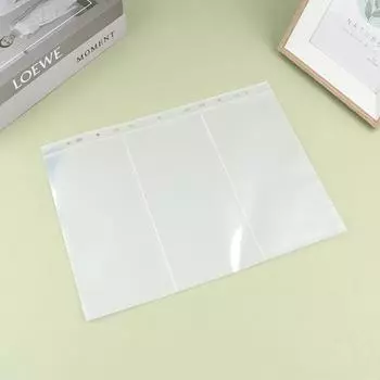 10 шт., вкладыш, 3 слота, прозрачный держатель для банкнот, портативный защитный мешок для бумажных денег, альбом для сбора бумажных денег