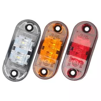 10 шт., внешние автомобильные фонари, желтые светодиодные боковые габаритные огни, предупреждающий задний фонарь, 12 В, 24 В, прицеп, грузовик красный