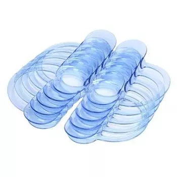 10 шт. внутриротовых ретракторов для щек и губ, C-образный ретрактор, прозрачная открывалка для рта M ( 10 pc ) синий