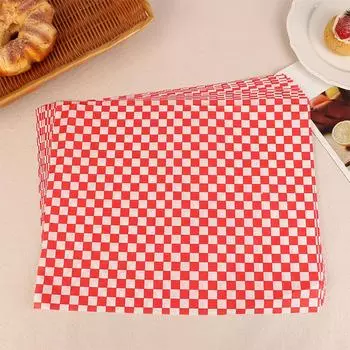 10 шт. водонепроницаемая пищевая упаковочная бумага для сэндвичей, гамбургеров, жиронепроницаемая бумага, печатная вощеная бумага, одноразовая бумага для выпечки, маслостойкая бумага красный