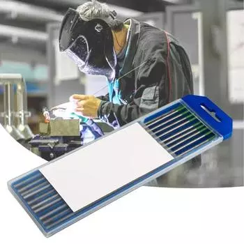 10 шт. вольфрамовые электроды, высокая плотность, термостойкий чистый вольфрам, 150 мм, зеленая сварочная игла 2.4mm