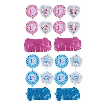 10 шт. воздушных шаров на первый день рождения, яркие, яркие цвета, тема первого дня рождения, воздушный шар с надписью «С днем рождения» для первого дня рождения Blue