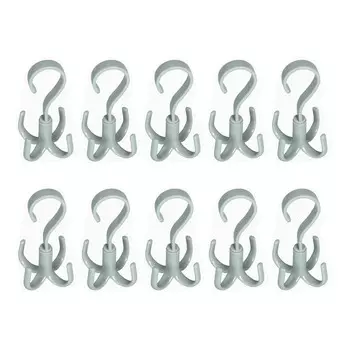 10 шт. вращающийся крючок 4 зубца ABS шляпа дисплей вешалка Scart крючок для хранения галстука для шкафа дома