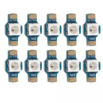 10 шт. WS2812 RGB светодиодный модуль высокой яркости энергосберегающий легкий светодиодный модуль 5 В