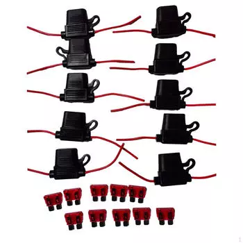 10 шт. встроенный держатель 16AWG жгут проводов автомобильный предохранитель для автомобиля