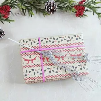 10 шт., выборки для рождественской елки, экологически чистые яркие цвета, широко используемые палочки-наполнители для искусственных елок, ветки ягод, стебли красный