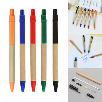 10 шт. выдвижная шариковая ручка бумажная ручка стержень шариковая ручка синие чернила писать плавно ручка для школы офис синий