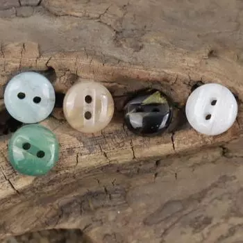 10 шт., высококачественные полимерные пуговицы с полированной гладкой поверхностью, круглые пуговицы с 2 отверстиями 11,5 мм, аксессуары для одежды 11.5mm хаки
