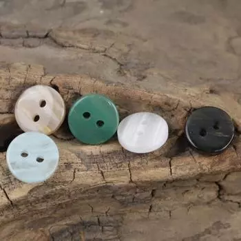 10 шт., высококачественные полимерные пуговицы с полированной гладкой поверхностью, круглые пуговицы с 2 отверстиями 11,5 мм, аксессуары для одежды 11.5mm хаки