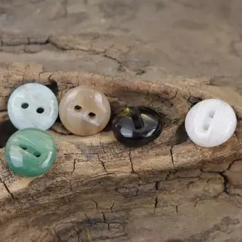 10 шт., высококачественные полимерные пуговицы с полированной гладкой поверхностью, круглые пуговицы с 2 отверстиями 11,5 мм, аксессуары для одежды 11.5mm хаки