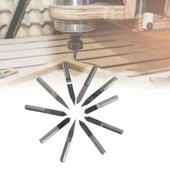10 шт., высокоточные гравировальные биты, V-образный наконечник, хвостовик 3,175 мм, 20/30/45/60/90 градусов, гравировальные биты, фрезерный станок