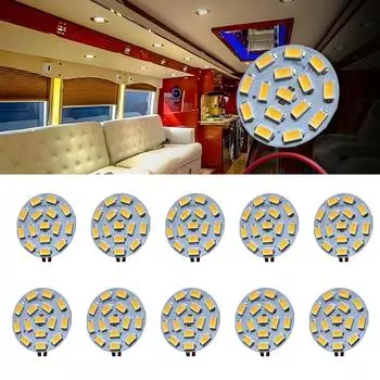 10 шт. вытяжка лодка круглое освещение AC 12 В 24 В 20 см провод 3 Вт заменяет галогенную лампу 25 Вт 15 светодиодов 5730smd без мерцания светодиодные лампы теплый белый